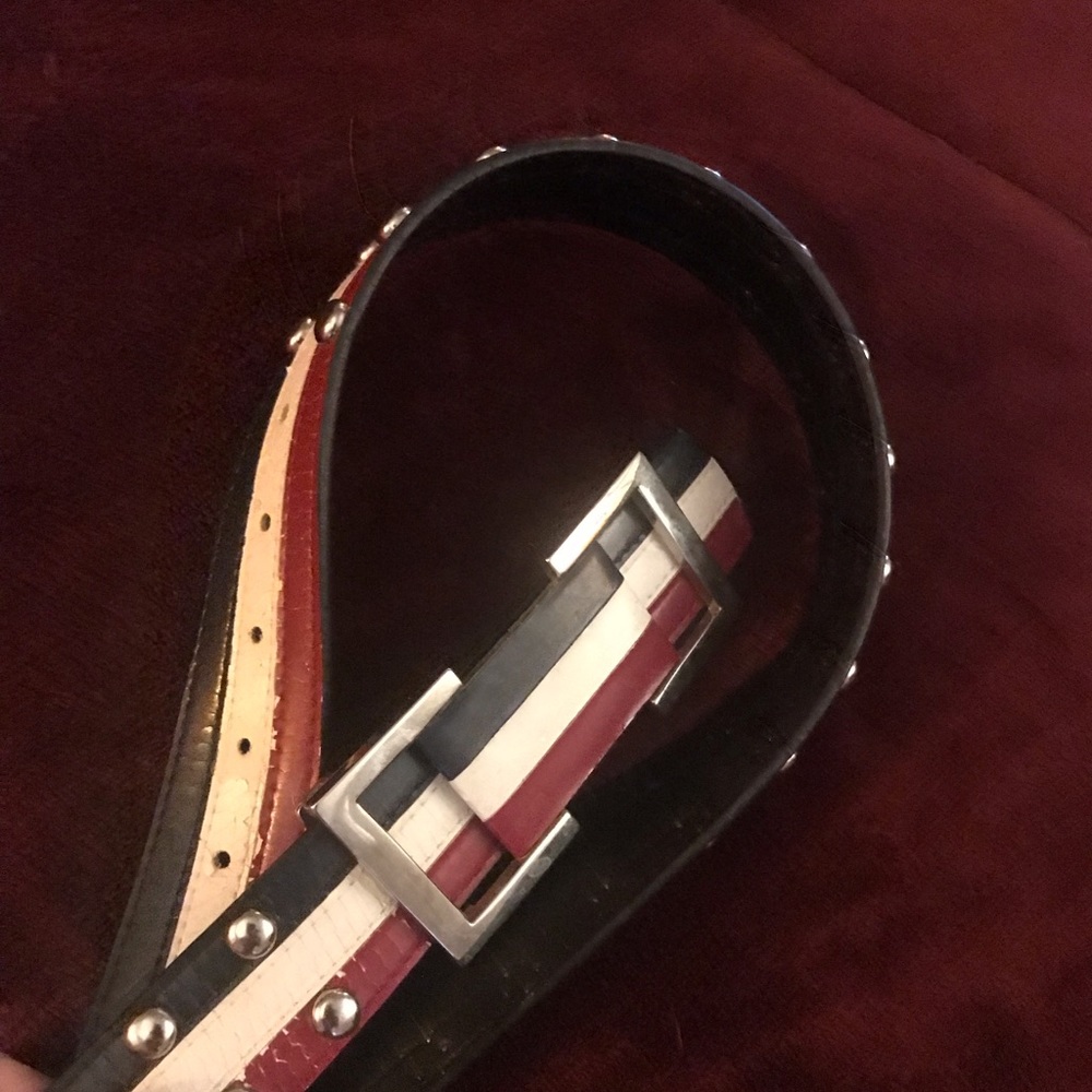 Studded American flag belt size m/lg